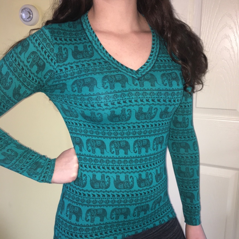 Green elephant shirt